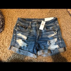 Midi next level stretch jean shorts